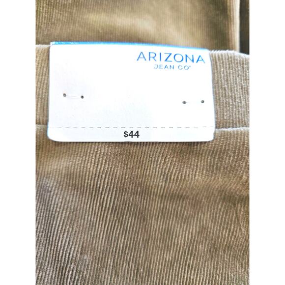 Arizona Jean Co lightweight corduroy flared pants Olive Green  Flared Wide Leg L - Picture 3 of 5